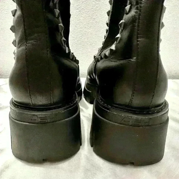 ASH Lenny‎ Studs Black Leather Chelsea Boot Size 40 - Picture 4 of 13